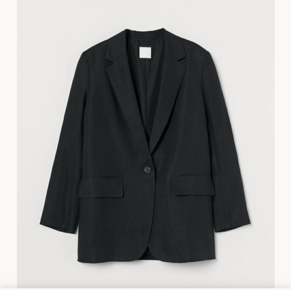 Plus size H&M oversize black blazer, XXL fits up to 4X! NWT